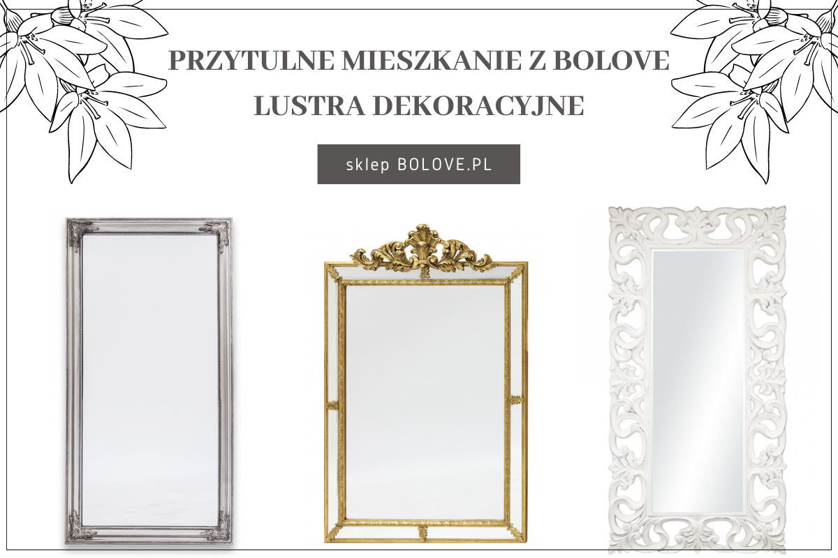przytulne mieszkanie z bolove lustra dekoracyjne