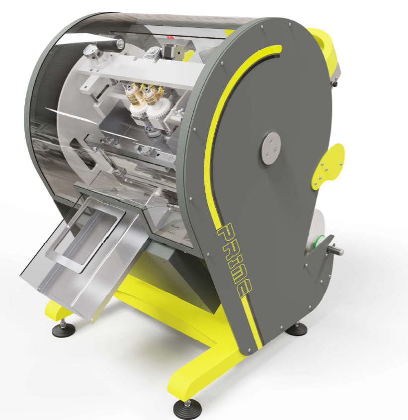 Maszyna pracująca w system flow do pakowania różnych artykułów z tworzyw sztucznych w różnych wariantach.