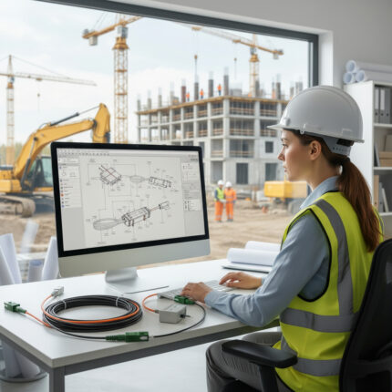 inżynier przy budowie sieci fttx